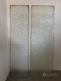 Coppia vetri smerigliati porte interne anni ‘60