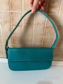 Borsa Liola pelle turchese vintage, usato