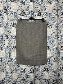 Gonna midi tweed spigato grigia donna