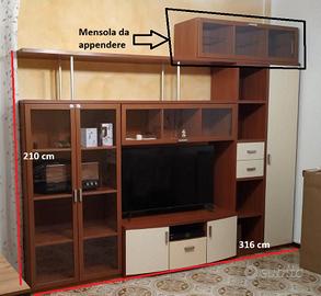 Mobile soggiorno + Mensola a vetrinetta