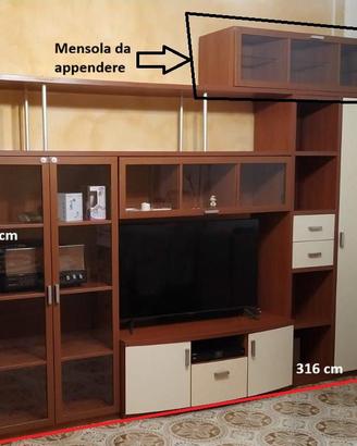 Mobile soggiorno + Mensola a vetrinetta
