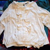 Camicetta bianca OLTRE a balze mis. XL leggera Us.