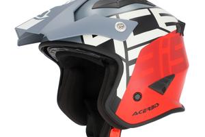 CASCO JET ARIA SPORT 22-06 ACERBIS grigio ROSSO