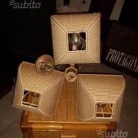 Lampadario in vimini - 3 luci