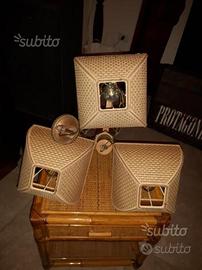 Lampadario in vimini - 3 luci