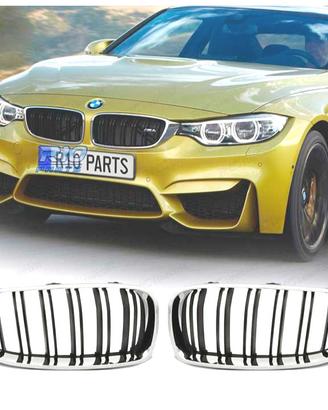 GRIGLIE BMW F32 F33 F36 LOOK M4 NERO CROMATO