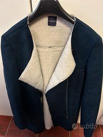 Giaccone montone blu