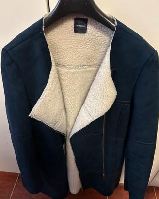 Giaccone montone blu