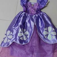 vestito carnevale disney 7/8 anni principessa Sofi