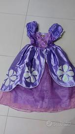 vestito carnevale disney 7/8 anni principessa Sofi