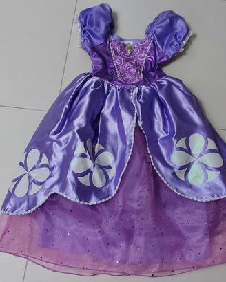 vestito carnevale disney 7/8 anni principessa Sofi