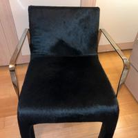 Poltrona Désirée in vero cavallino nero