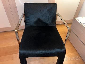 Poltrona Désirée in vero cavallino nero