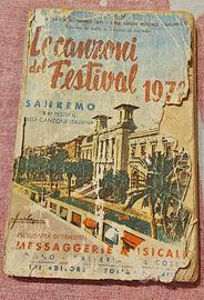 opuscolo festival Sanremo 1972