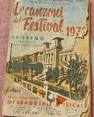 opuscolo festival Sanremo 1972
