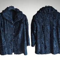 Pelliccia vintage in Astrakan, taglia 46/48