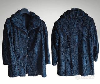 Pelliccia vintage in Astrakan, taglia 46/48