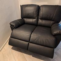 divano 2 posti in pelle relax elettrico