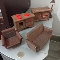 set piccoli mobili vintage in legno 