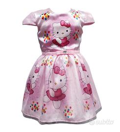 Vestito bambina tema Hello Kitty 