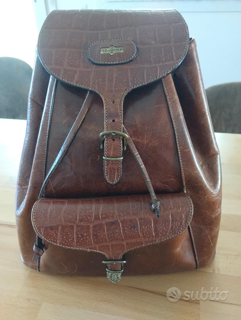 zaino borsa El Campero cuoio pelle originale Abbigliamento e Accessori In vendita a Vicenza