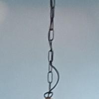LAMPADARIO SOSPESO VETRO TRASPARENTE BEIGE E ORO