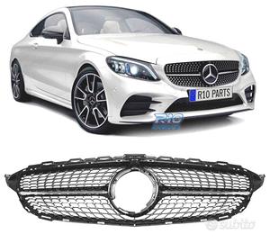 GRIGLIA MERCEDES W205 AMG 14-18 LOOK DIAMOND NERO 