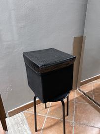 2 Scatole da interno in tessuto nere