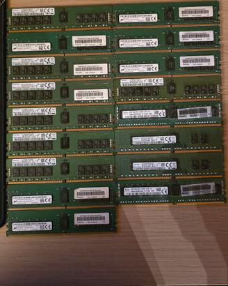 Lotto 17 Moduli RAM Server ECC DDR4