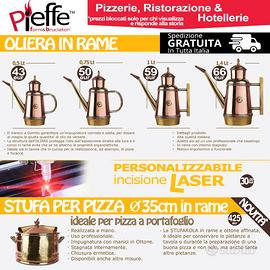 oliera in rame interno stagnato, becco coperchio