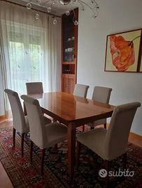 Tavolo allungabile e sedie