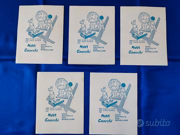 Carta assorbente pubblicità Moby Gnocchi anni 60 