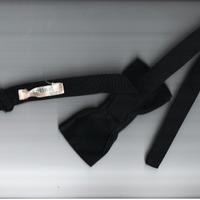 Papillon D'Intino 100% seta nero (vintage!)