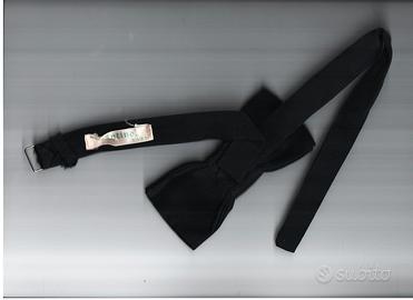 Papillon D'Intino 100% seta nero (vintage!)