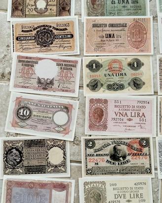 Banconote Facsimile del Regno d' Italia e colonie