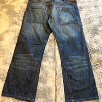 Armani Indigo uomo IT 52 jeans baggy Y2K strappi