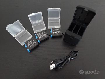 Caricabatterie+3 Batterie GoPro Hero Black 5-6-7-8