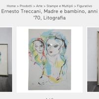 Treccani Ernesto litografia "madre con bambino"