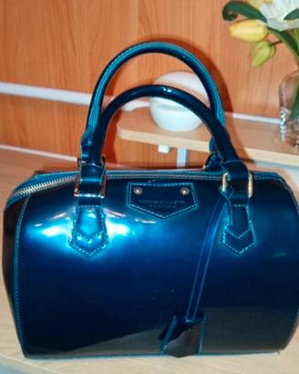 Borsa Bauletto Laville Paris in Vernice Blu Notte