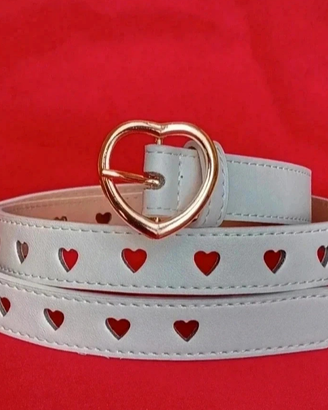 🇮🇹 Cintura Bianca Cuore Coquette Y2K Vintage