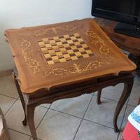 Tavolino consolle apribile con scacchiera