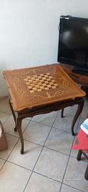 Tavolino consolle apribile con scacchiera