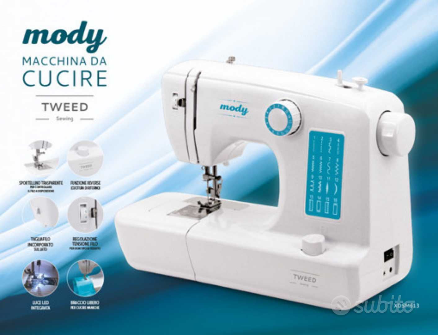 TWEED Atelier Macchina da cucire automatica 42 operazioni braccio libero  XDSM707, Macchine da cucire in Offerta su Stay On