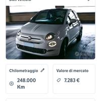 Skambio Fiat 500 1.3 multijet 95cv euro 6