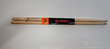 coppia bacchette groovy selected hickory nuove per