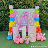 Allestimento confettata palloncini per eventi