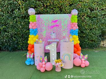 Allestimento confettata palloncini per eventi