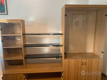 Mobile vetrina libreria per salotto o camera