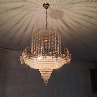 lampadario con pendenti in cristallo 
