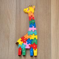 Gioco Puzzle educativo in legno con numeri Tiger